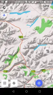 Map with hillshades layer