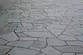  Crazy paving, combining a flat top with irregular shapes