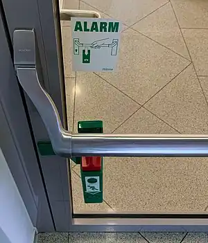 Paniktüre mit Alarmfunktion