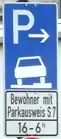 Anwohnerparkplatz mit Zeitbeschränkung