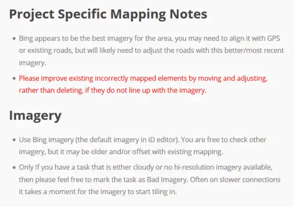 Instrucțiuni concrete despre care sunt utilizate imagini aeriene (satelit sau, de exemplu, realizate de un drone) și ce conexiuni trebuie realizate (clădiri, apă, școli etc.)  >
