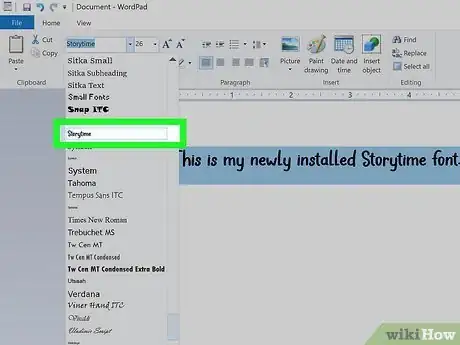Image titled Add Fonts to Wordpad Step 6