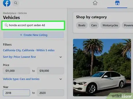 Image titled Buy a Used Car on Facebook Marketplace Step 3