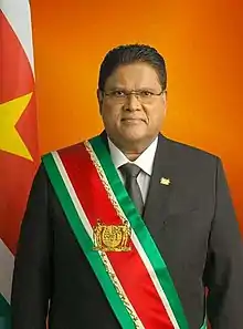 &nbsp;SurinameChan Santokhi, President