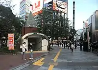 Entry to Ginza Metro station at Sukiyabashi intersection, 2020