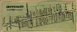 An 1858 Frederick County detail map of Jefferson from Isaac Bond