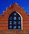 Stained glass window for the former Lavers and Barraud Building, Endell Street, 1981