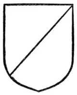 Fig. 50.—Per bend sinister.