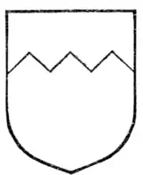 Fig. 199.—Chief dancetté.