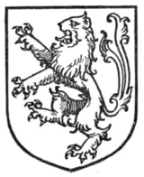 Fig. 288.—Lion rampant queue-fourché.