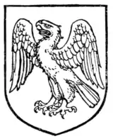 Fig. 449.—Eagle rising, wings displayed and inverted.