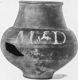 EB1911 Ceramics Fig. 68.—JAR OF RHENISH WARE WITH INSCRIPTION.jpg