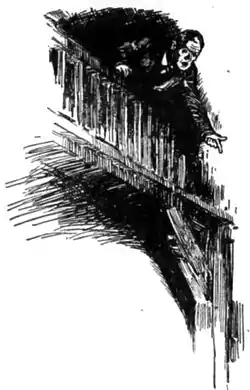 Hovering above, baleful and terrible