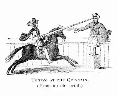 Tilting at the Quintain. (From an old print.).jpg